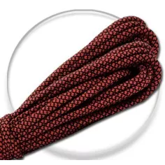 Lacets de chaussures noirs rouges, bicolores, ronds, en…