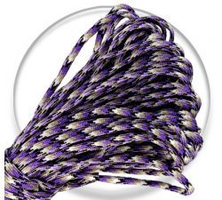 1 paire x lacets ronds paracorde camo violets