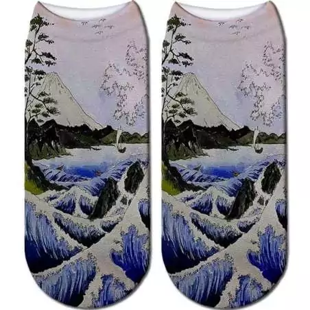 Socquettes paysage Japonais pour vos jolis pieds