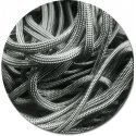 Lacets ronds paracorde gris acier