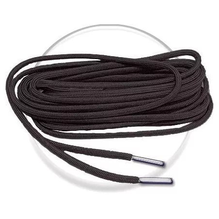 Lacets de chaussures gris acier foncé, ronds, en couleur…