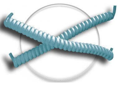 ​​1 paire x lacets ressorts élastiques bleu