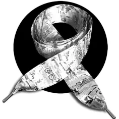 Lacets satin large newspaper vintage pour vos chaussures