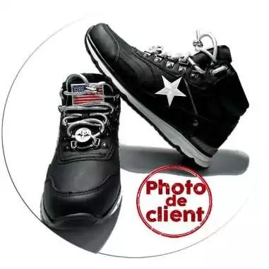 Lacets ronds argentés paillettes pour vos chaussures