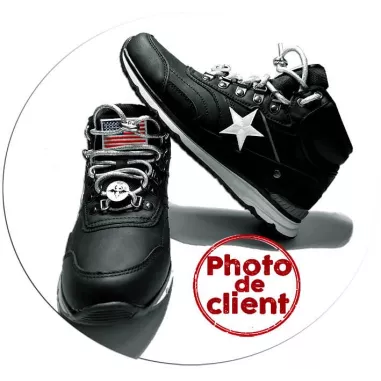 Lacets ronds argentés paillettes pour vos chaussures