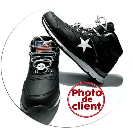 Lacets ronds argentés paillettes pour vos chaussures