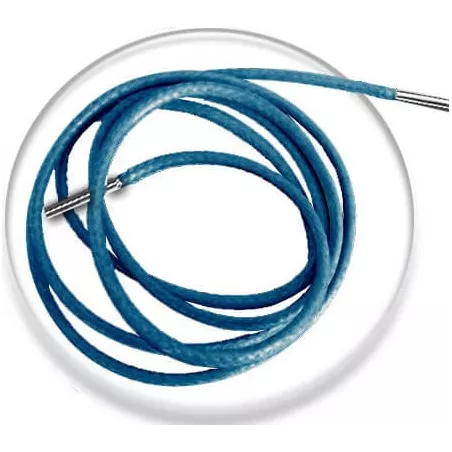 Lacets fins cirés bleus lagon pour vos chaussures