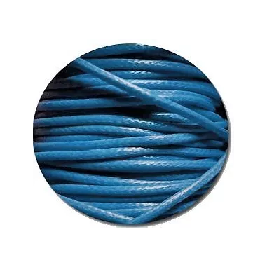 Lacets fins cirés bleus lagon pour vos chaussures