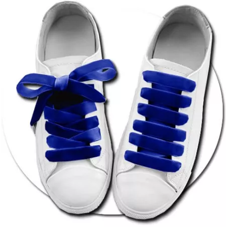 Lacets de chaussures velours bleu électrique sur mesure