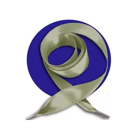 Lacets en satin large&nbsp;kaki&nbsp;clair pour vos chaussures