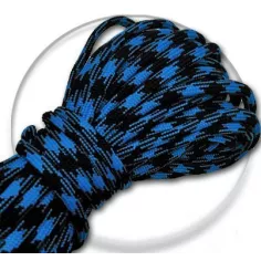 Lacets de chaussures noirs blancs bicolores ronds, en…