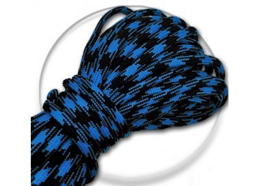 1 paire x lacets ronds paracorde noir + bleu
