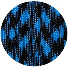 Lacets bicolores paracorde en noir & bleu azur pour vos chaussures 2