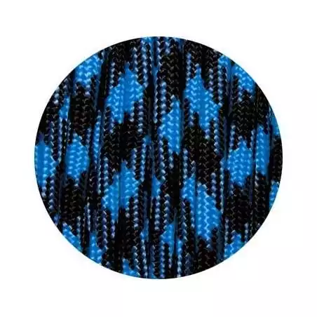 Lacets bicolores paracorde en noir & bleu azur pour vos chaussures