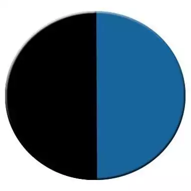 Lacets bicolores paracorde en noir & bleu azur pour vos chaussures