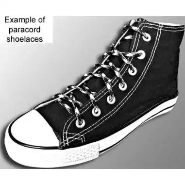 Lacets bicolores paracorde en noir & bleu azur pour vos chaussures