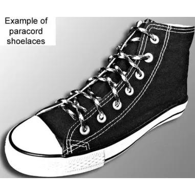 Lacets de chaussures noirs blancs bicolores ronds, en…