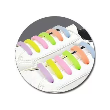 Lacets violets phosphorescents silicones élastiques et…