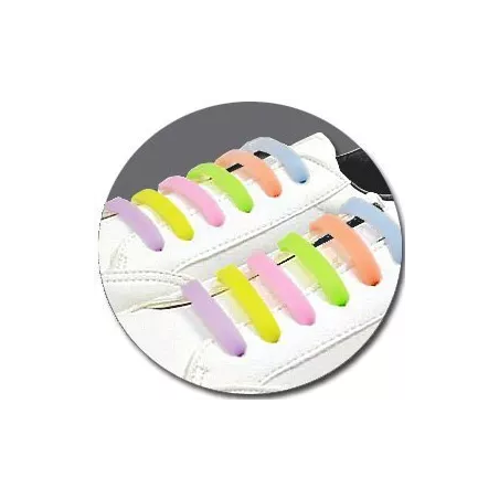 Lacets violets phosphorescents silicones élastiques et…