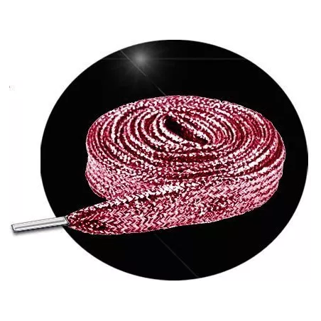 Lacets pailletés rose cuivré pour vos chaussures