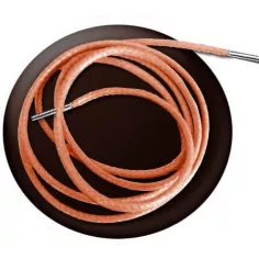 Lacets fins cirés en orange melon pour vos chaussures