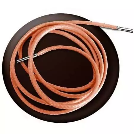 Lacets fins cirés en orange melon pour vos chaussures Lacets fins cirés en orange melon pour vos chaussures