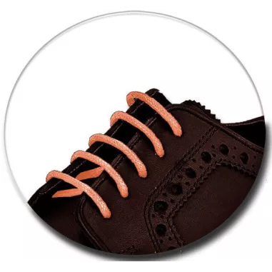 1 paire x lacets fins cirés orangés melon