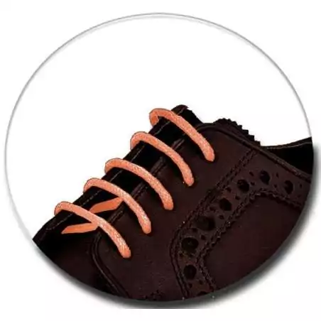 Lacets fins cirés en orange melon pour vos chaussures Lacets fins cirés en orange melon pour vos chaussures