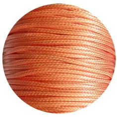 Lacets fins cirés en orange melon pour vos chaussures 2