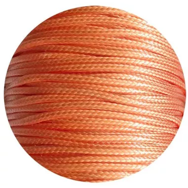 1 paire x lacets fins cirés orangés melon