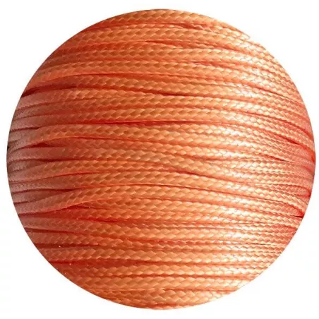 1 paire x lacets fins cirés orangés melon