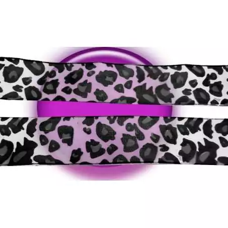 Lacets organza blancs léopard noir & gris pour vos chaussures Lacets organza blancs léopard noir & gris pour vos chaussures