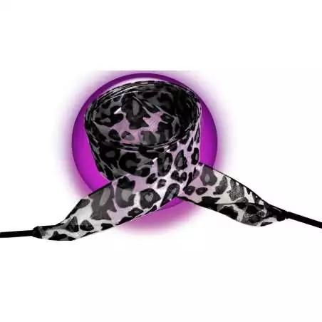 Lacets organza blancs léopard noir & gris pour vos chaussures Lacets organza blancs léopard noir & gris pour vos chaussures