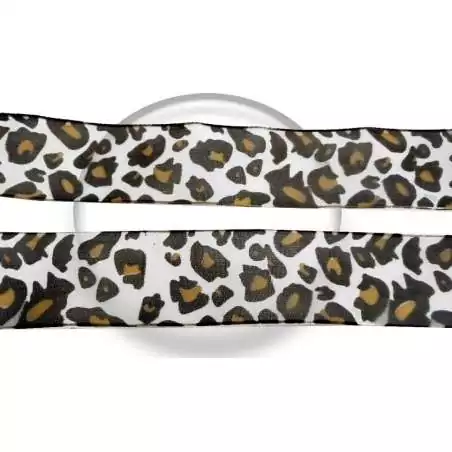 Lacets organdi léopard noir & jaune pour vos chaussures