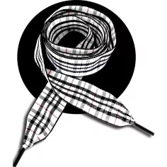 Lacets à carreaux blancs & noirs : 3 largeurs pour vos chaussures