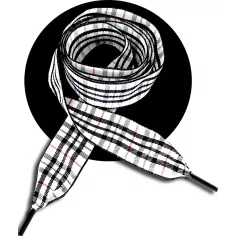 Lacets de chaussures larges rouges à carreaux écossais…