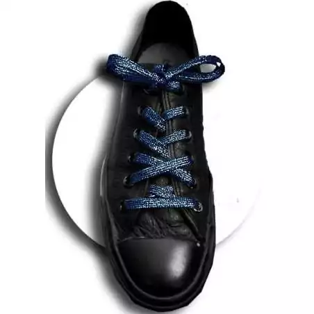 Lacets paillettes brillantes bleu nuit pour vos chaussures Lacets paillettes brillantes bleu nuit pour vos chaussures