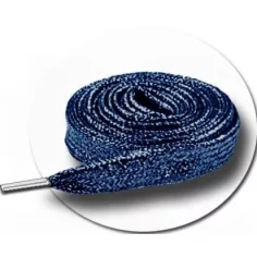 Lacets paillettes brillantes bleu nuit pour vos chaussures 2