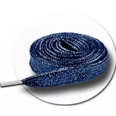 Lacets paillettes brillantes&nbsp;bleu nuit pour vos chaussures 2