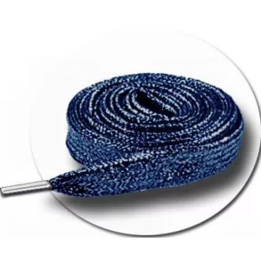 Lacets paillettes brillantes&nbsp;bleu nuit pour vos chaussures