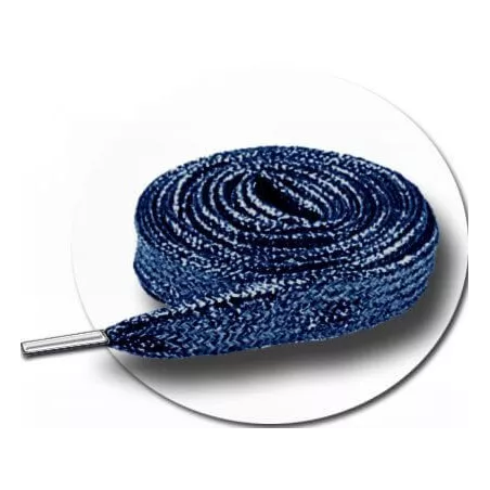 Lacets paillettes brillantes&nbsp;bleu nuit pour vos chaussures