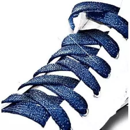 Lacets paillettes brillantes bleu nuit pour vos chaussures Lacets paillettes brillantes bleu nuit pour vos chaussures