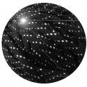 Lacets ronds paracorde noir et argent