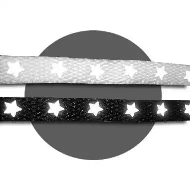 Lacets noirs ou blancs à étoiles réflectives pour vos chaussures