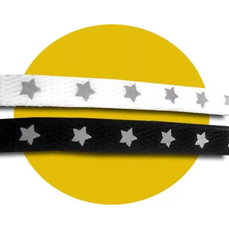 lacets chaussures noirs roses fluos à étoiles.Achat et…