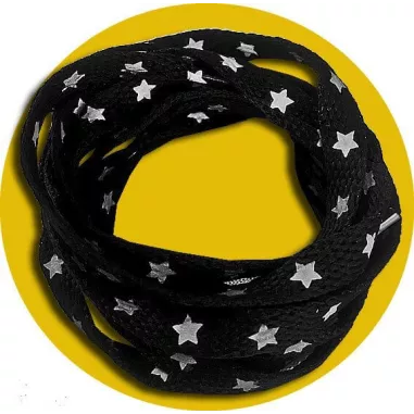 lacets chaussures noirs roses fluos à étoiles.Achat et…