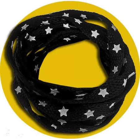 lacets chaussures noirs roses fluos à étoiles.Achat et…