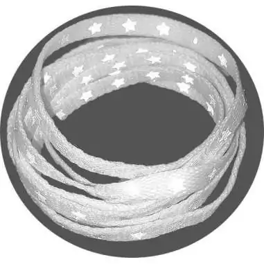 Lacets noirs ou blancs à étoiles réflectives pour vos chaussures