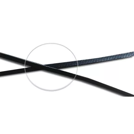 Lacets cirés plats en noir pour vos chaussures