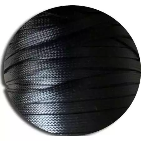 Lacets cirés plats en noir pour vos chaussures Lacets cirés plats en noir pour vos chaussures